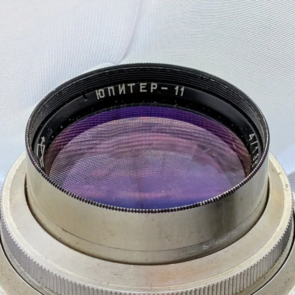 Vintage Russian Soviet USSR Jupiter-11 f4/135mm No. 6100457 Lens With Box
